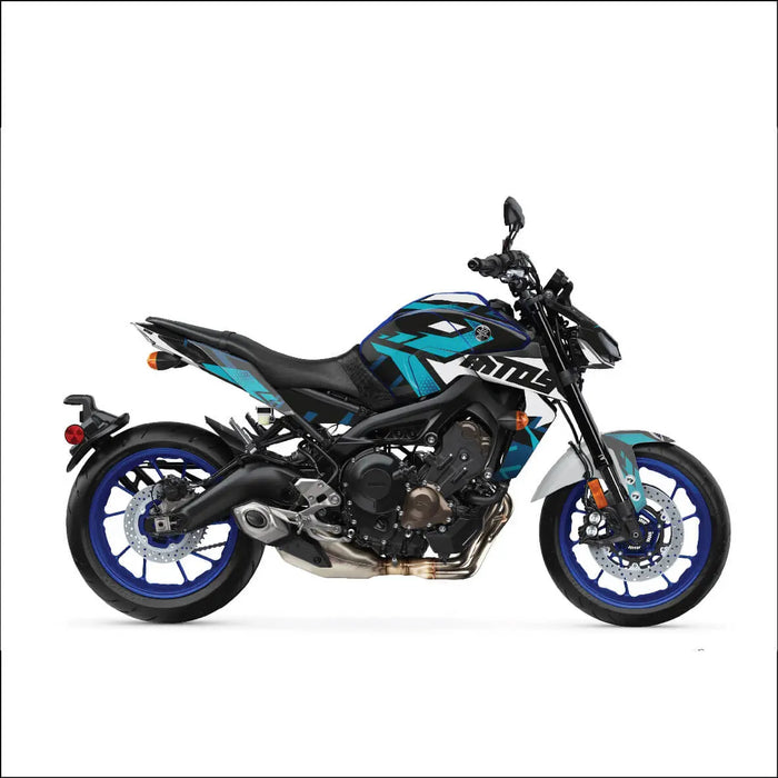 YAMAHA MT09 Red Teal Blue Graphic Kit 2014-2024 Bikerz Kingdom