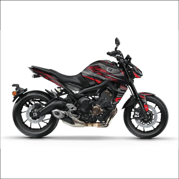 YAMAHA MT09 Red Stripes Graphic Kit 2014-2024 Bikerz Kingdom