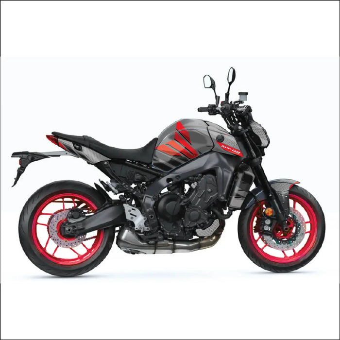 YAMAHA MT09 Grey and Red Graphic Kit 2014-2024 Bikerz Kingdom