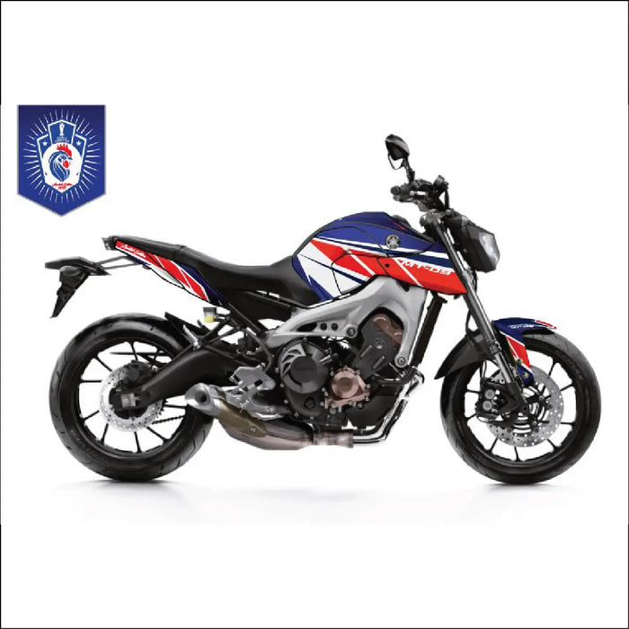 YAMAHA MT09 French National Team Theme Graphic Kit 2014-2024 Bikerz Kingdom