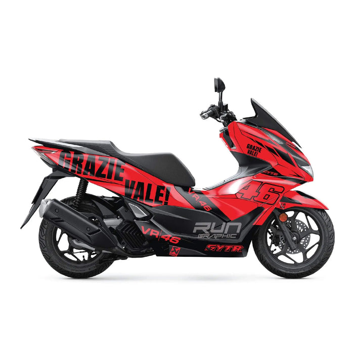 Honda PCX125 2025 Grazie Vale Graphic Kit Full Decals Bikerz Kingdom