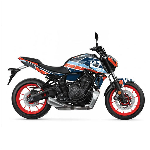 YAMAHA MT07 Graphics Kit Chequered 2021 - 2024 Design MT07 Decal Set Bikerz Kingdom