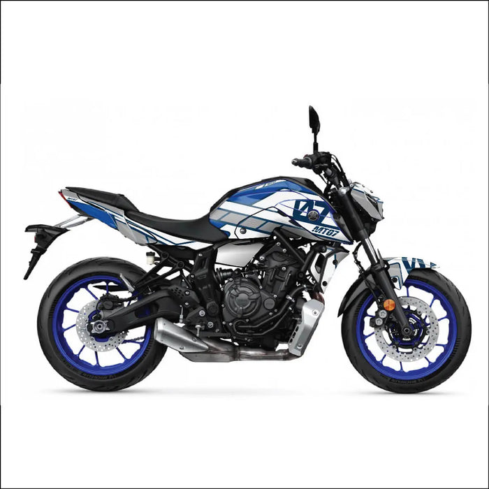 YAMAHA MT07 Graphics Kit Chequered 2021 - 2024 Design MT07 Decal Set Bikerz Kingdom