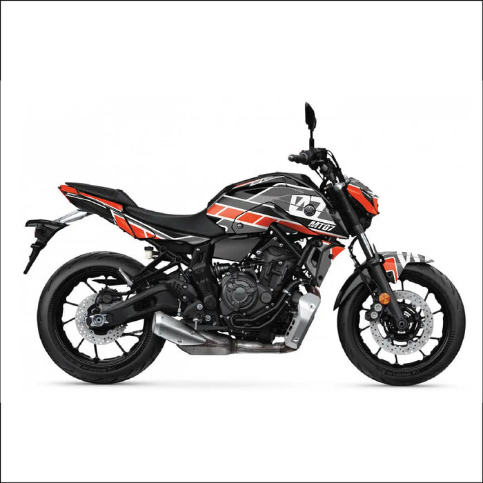 YAMAHA MT07 Graphics Kit Chequered 2021 - 2024 Design MT07 Decal Set Bikerz Kingdom
