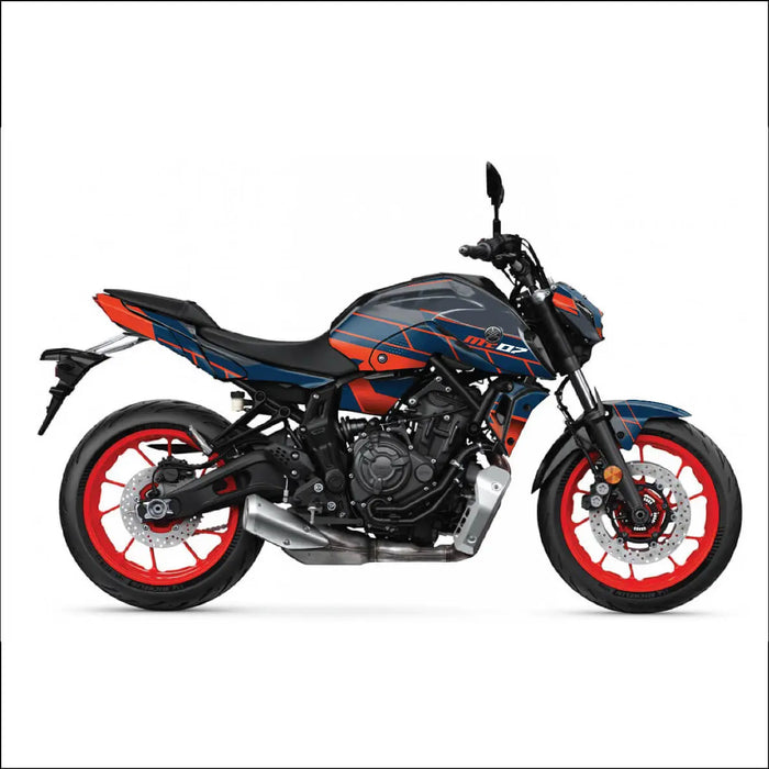 YAMAHA MT07 Graphics Kit Chequered 2021 - 2024 Design MT07 Decal Set Bikerz Kingdom