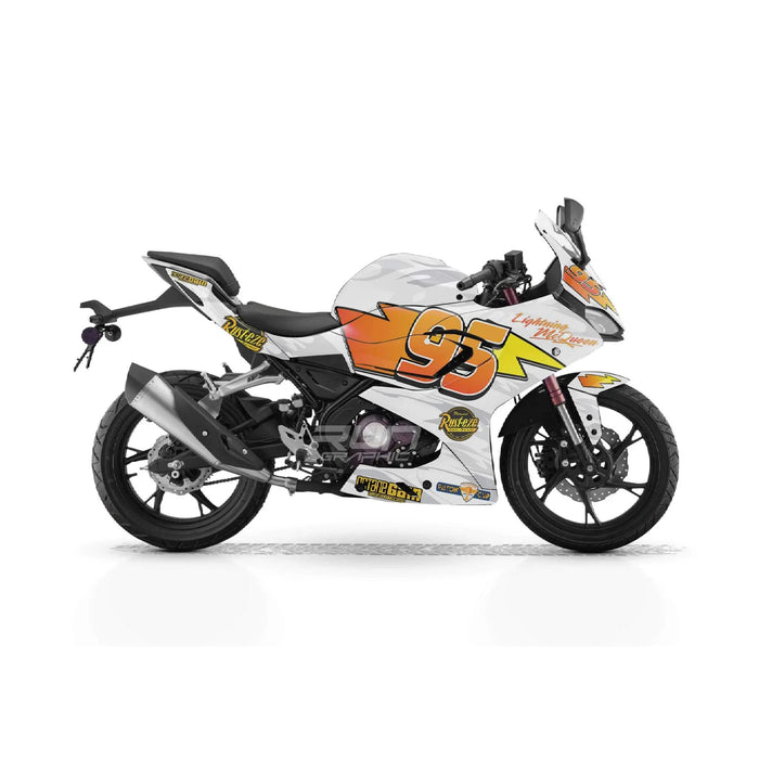 RKS SRK 125 R Graphic Kit 2023-2025 Lightning McQueen Design Bikerz Kingdom