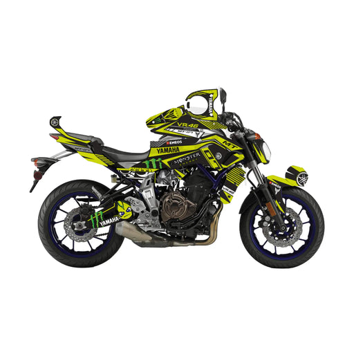 YAMAHA MT07 Rossi Design Graphic Kit 2014 - 2017 Bikerz Kingdom