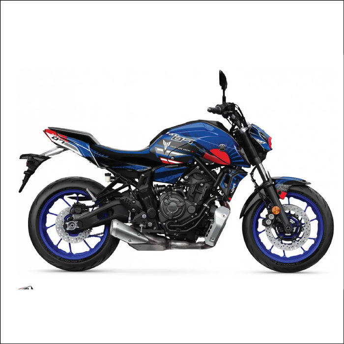 YAMAHA MT07 Graphics Kit 2021 - 2024 Sun Rays Design MT07 Decal Set Bikerz Kingdom