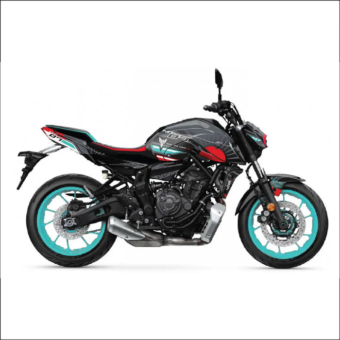 YAMAHA MT07 Graphics Kit 2021 - 2024 Sun Rays Design MT07 Decal Set Bikerz Kingdom