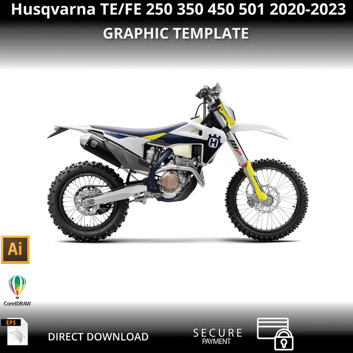 Husqvarna TE/FE 2020-2023 1:1 Vector Graphic Template Bikerz Kingdom
