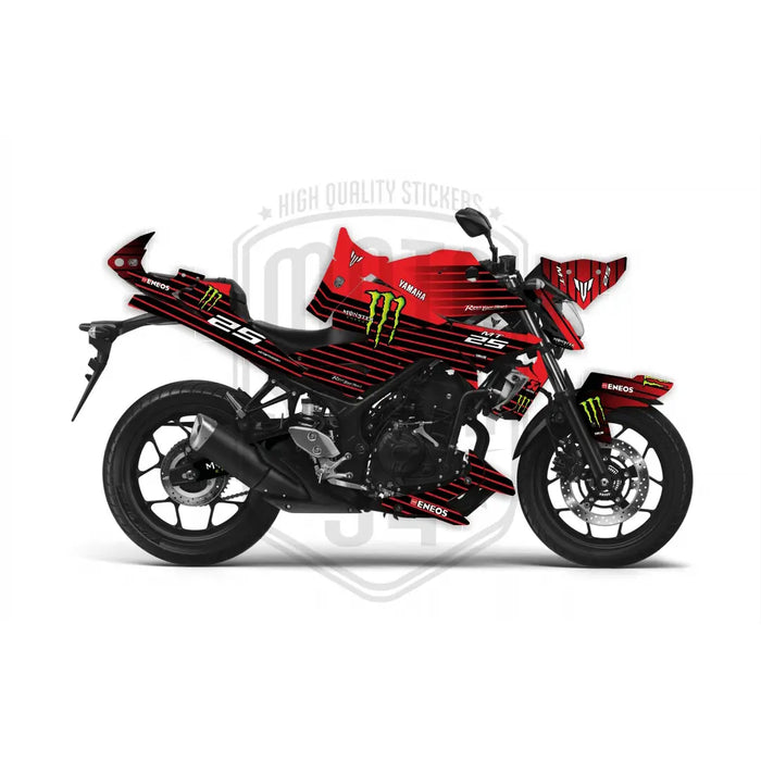 Yamaha MT03  Monster Energy Graphic Kit fits 2015 - 2019 Decal Bikerz Kingdom