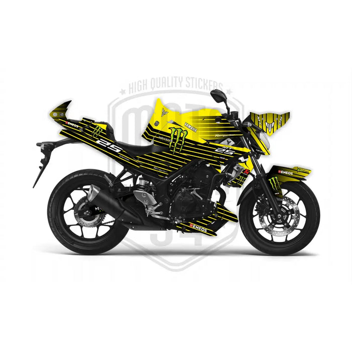 Yamaha MT03  Monster Energy Graphic Kit fits 2015 - 2019 Decal Bikerz Kingdom