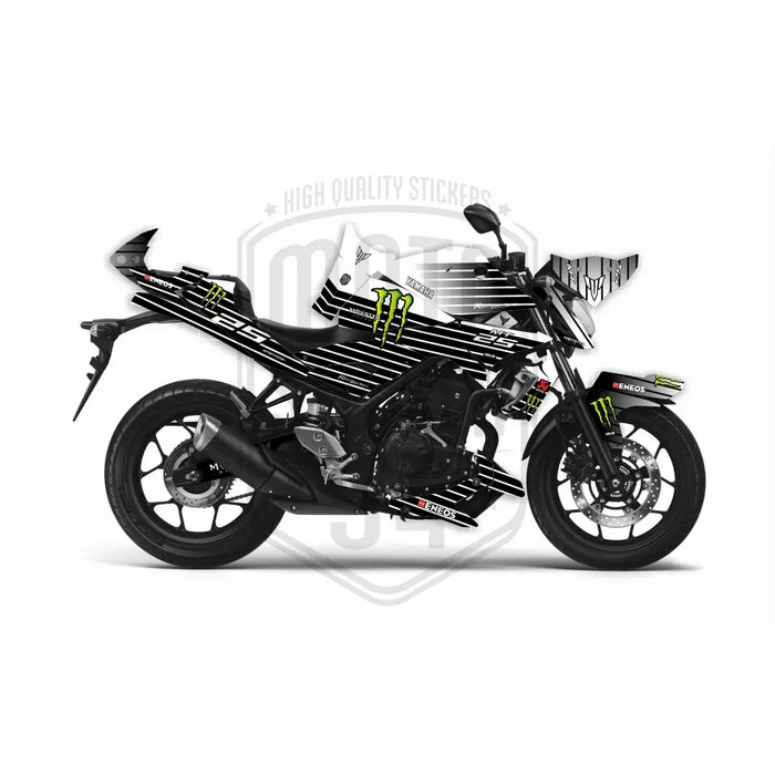 Yamaha MT03  Monster Energy Graphic Kit fits 2015 - 2019 Decal Bikerz Kingdom