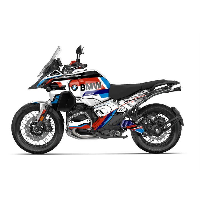 BMW GS 1300 2024 Adventure Graphics Kit Red White Colours Decal Set