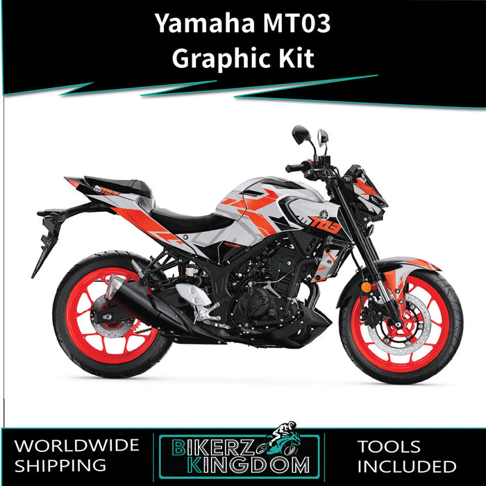 YAMAHA MT03 Graphic Kit 2014-2024 Models Bikerz Kingdom