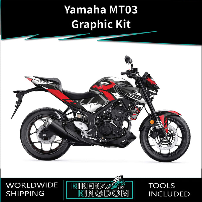 YAMAHA MT03 Graphic Kit 2014-2024 Models Bikerz Kingdom