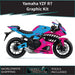 Yamaha YZF R7 Funky Shark Pink Blue Graphic Kit 2021-2025 Models Bikerz Kingdom
