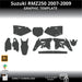 Suzuki RMZ250 2007-2009 Motorcycle 1:1 Vector Graphic Template Bikerz Kingdom
