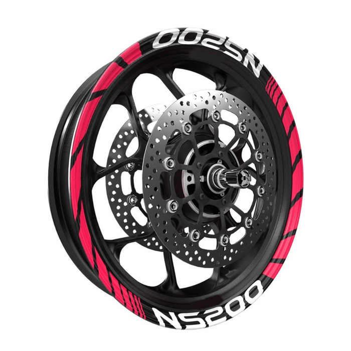 High Quality Bajaj Pulsar NS200 17 inch Motorcycle Vibrant Wheel Rim Stickers