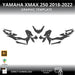 Yamaha XMAX 250 2018-2022 Motorcycle 1:1 Vector Graphic Template Bikerz Kingdom