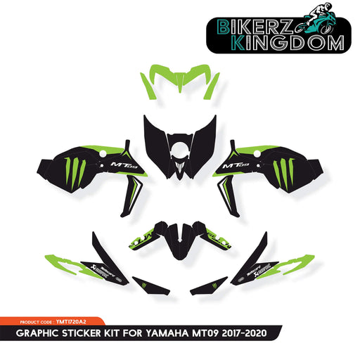 PREMIUM RANGE Yamaha MT09 Monster Energy Graphic Kit fits 2017 - 2020 Bikerz Kingdom