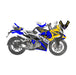 Bajaj Pulsar 2015 - 2022 RS200 Blue & Yellow Road Bull Sticker Kit Decal Wrap Set Bikerz Kingdom