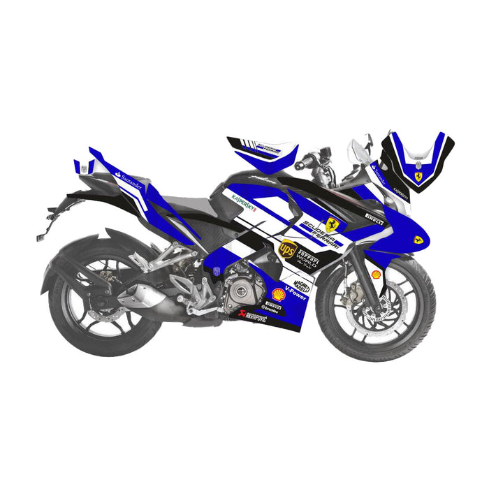 Bajaj Pulsar RS200 Ferrari Graphic Kit Decal Wrap Sticker Set