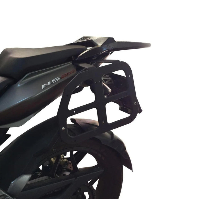 Bajaj Pulsar NS200 Metal Side Case Baggage Pannier Rack Bikerz Kingdom