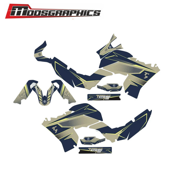 Yamaha Tenere Graphic Kit Sticker Full Decal Wrap Kit Fits Tenere 700 2019-2021 Bikerz Kingdom
