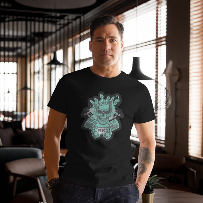 Men's premium Bikerz Kingdom Skull Cotton T-shirt