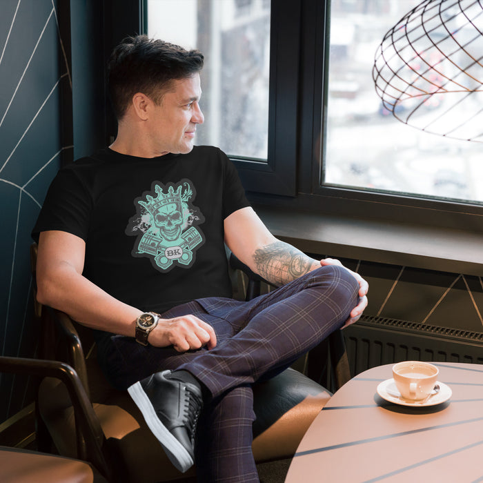 Men's premium Bikerz Kingdom Skull Cotton T-shirt